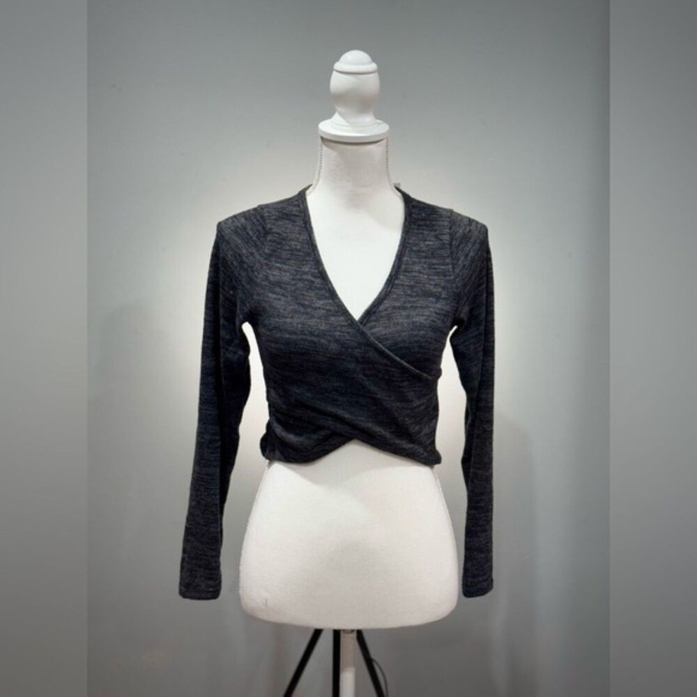 Clearance! Charcoal Boutique Wrap Crop Sweater Size M NWT